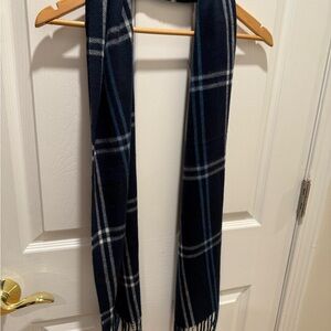 Cejon Navy and White Plaid Men's Scarf